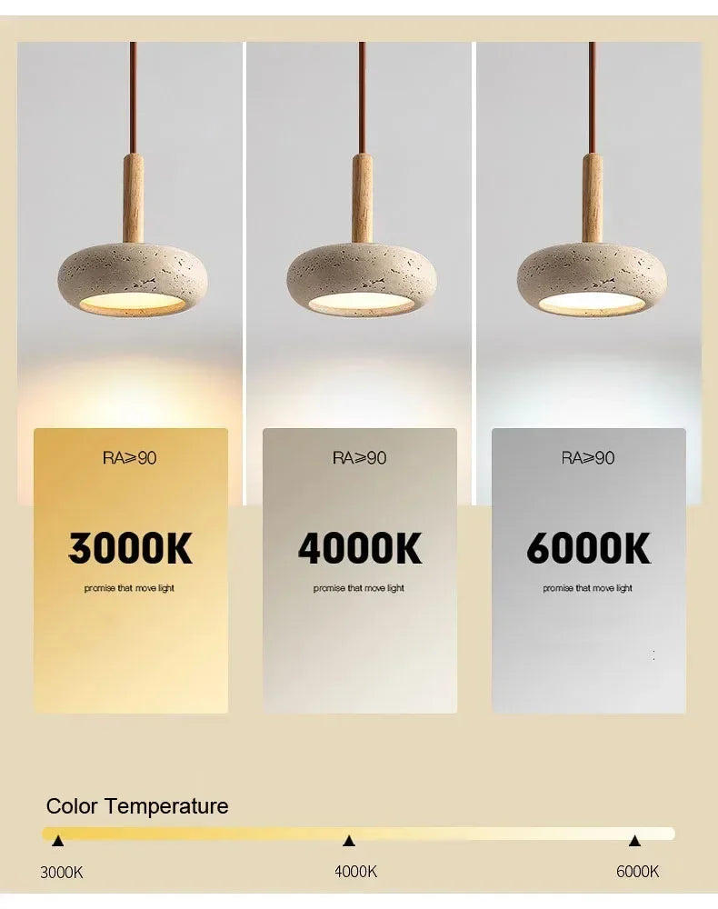 Wabi-Sabi-Pendelleuchte Albula 5820 aus Naturstein