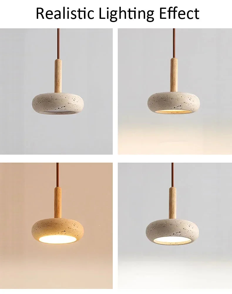 Wabi-Sabi-Pendelleuchte Albula 5820 aus Naturstein