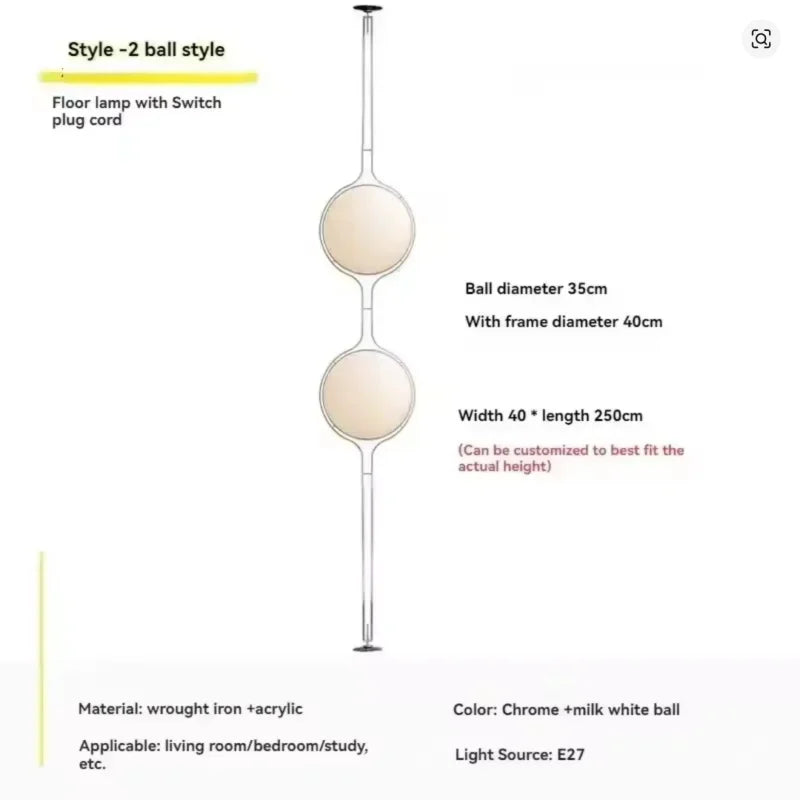 Stehleuchte Laret 9980 aus Chrom und Acryl – Ansicht 25 – Davos & Co.