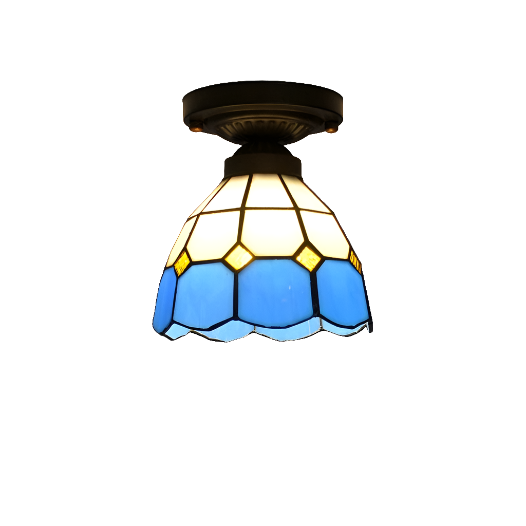 Tiffany-Kronleuchter Sörenberg 5333 aus Buntglas – Ansicht 3 – Davos & Co.