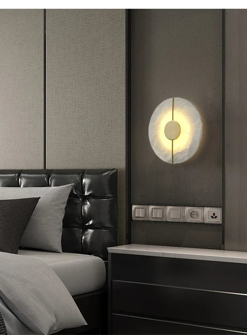 Elegante Wandleuchte Dischma 9223 aus Marmor und Kupfer – Ansicht 20 – Davos & Co.