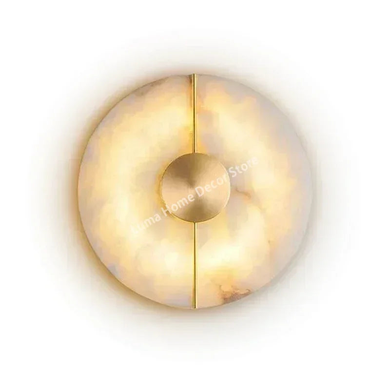 Elegante Wandleuchte Dischma 9223 aus Marmor und Kupfer – Ansicht 23 – Davos & Co.
