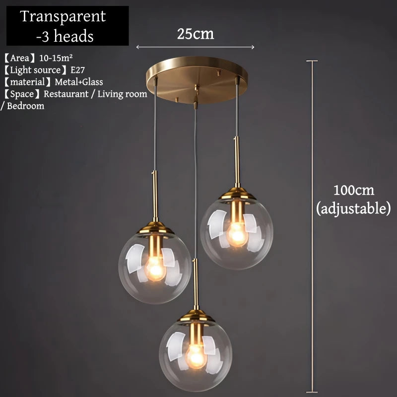 Skandinavische Pendelleuchte Seewis 9486 aus Glas und Metall – Ansicht 23 – Davos & Co.