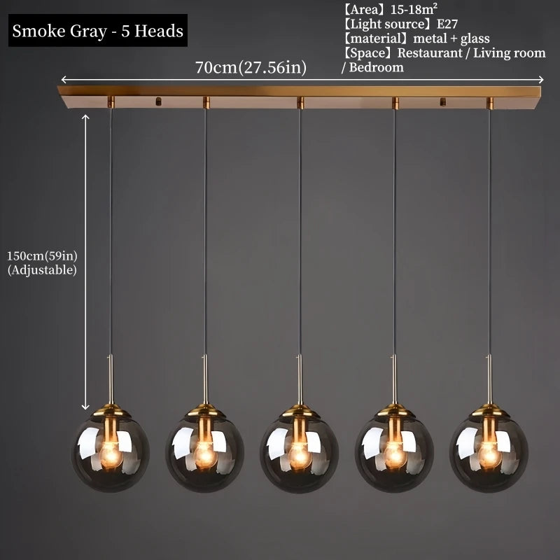 Skandinavische Pendelleuchte Seewis 9486 aus Glas und Metall – Ansicht 34 – Davos & Co.