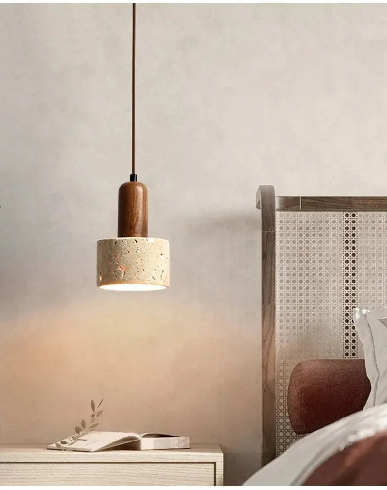 Wabi-Sabi-Pendelleuchte Bonaduz 7587 aus Travertin und Marmor – Ansicht 12 – Davos & Co.