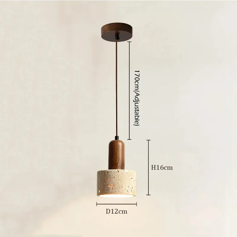 Wabi-Sabi-Pendelleuchte Bonaduz 7587 aus Travertin und Marmor – Ansicht 17 – Davos & Co.