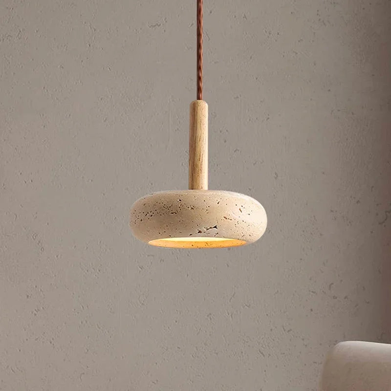 Wabi-Sabi-Pendelleuchte Albula 5820 aus Naturstein – Ansicht 2 – Davos & Co.