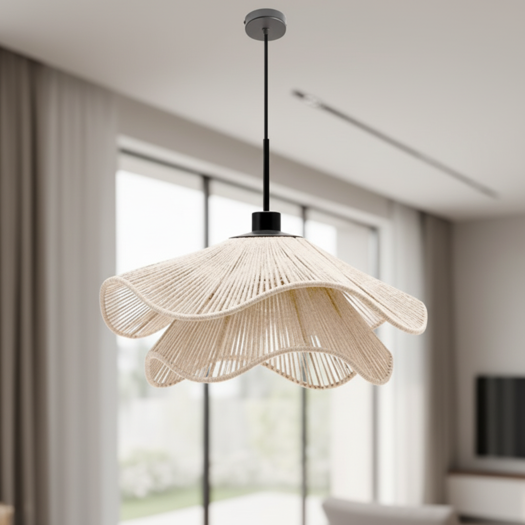Pendelleuchte Guarda 7745 aus Rattan und Seil – Ansicht 2 – Davos & Co.