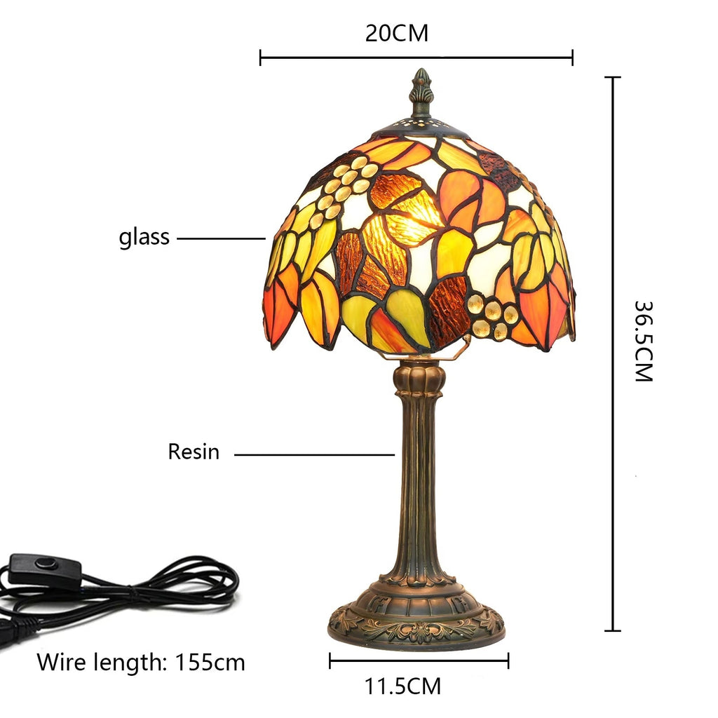 Tiffany-Tischleuchte Montreux 9423 aus Buntglas – Ansicht 4 – Davos & Co.