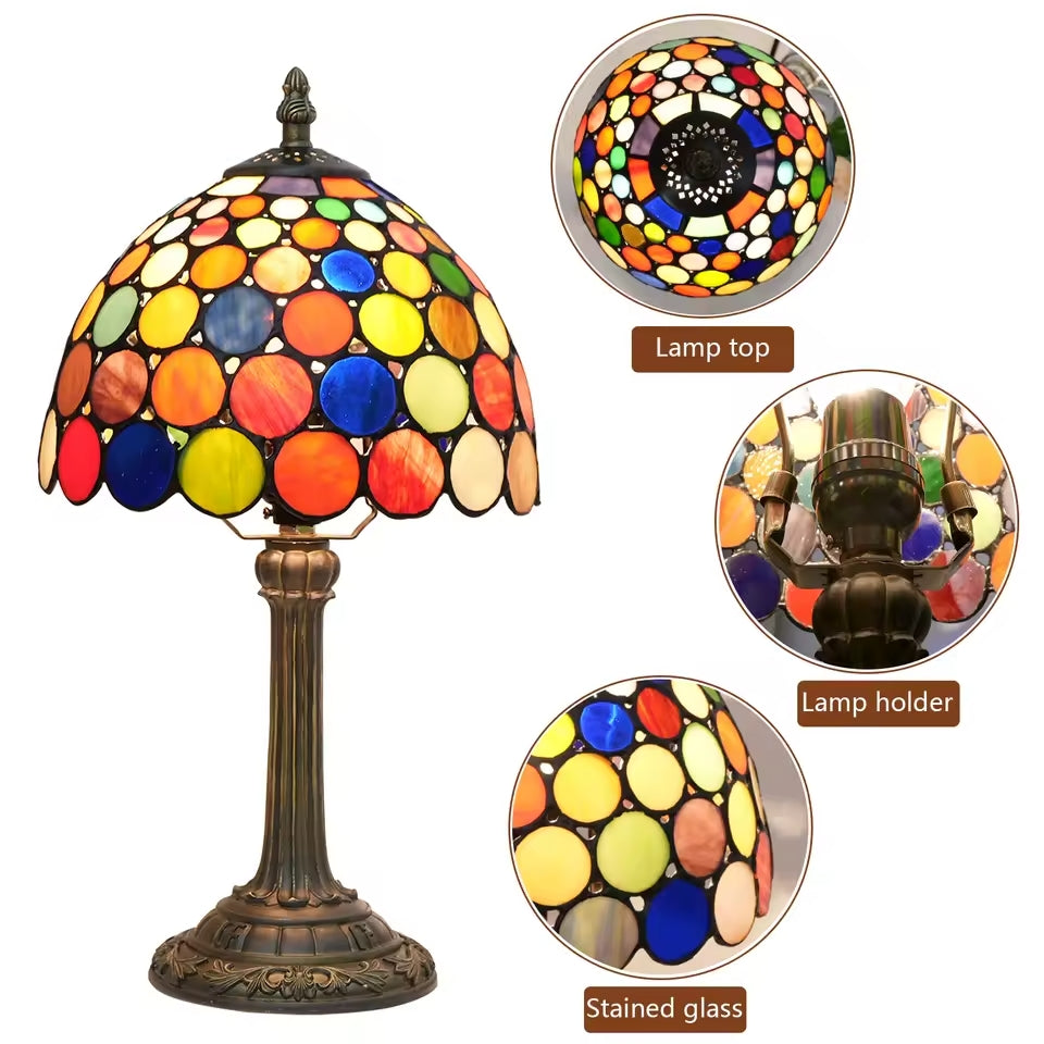Tiffany-Tischleuchte Urnäsch 2612 aus Buntglas – Ansicht 4 – Davos & Co.