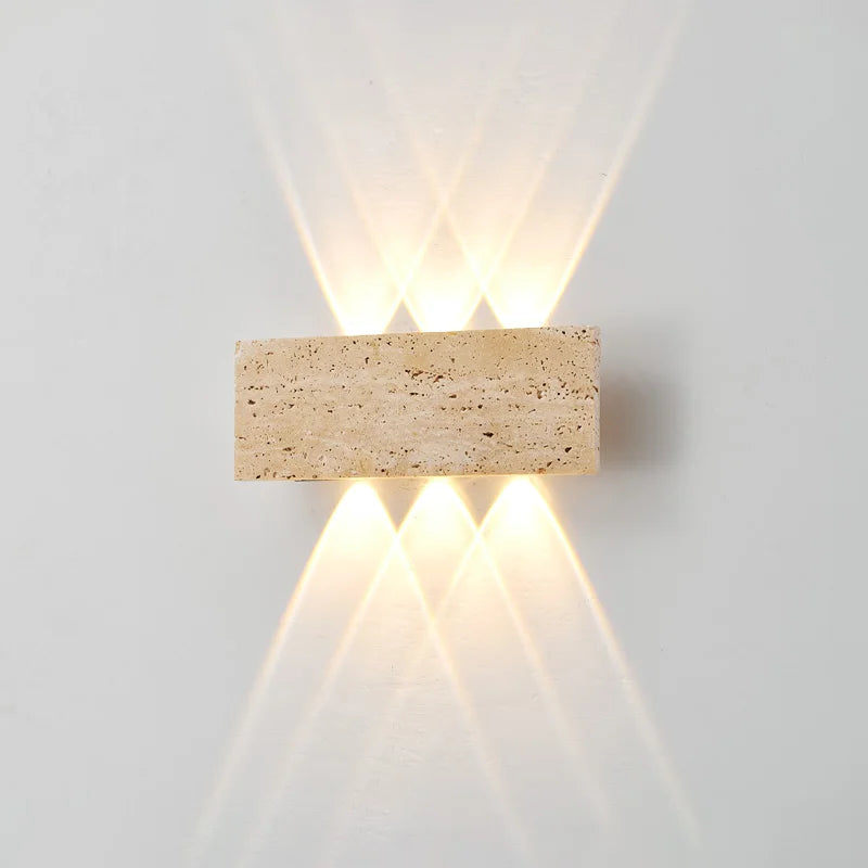 Wabi-Sabi-Wandleuchte Serneus 2611 aus Naturstein – Davos & Co.