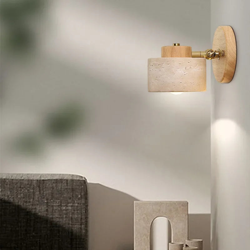 Wabi-Sabi-Wandleuchte Jenaz 3333 aus Naturstein – Ansicht 3 – Davos & Co.